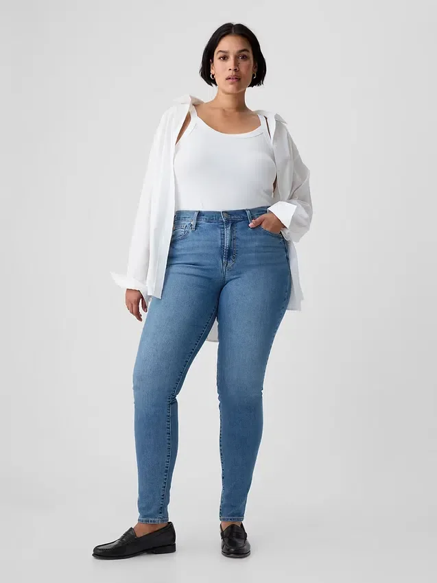 Vaqueros True Skinny de talle medio