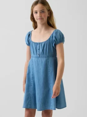 Vestido babydoll de mezclilla para niños