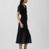 Vestido camisero midi transparente