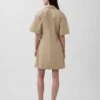 Vestido camisero mini de popelín