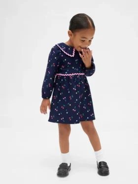 Vestido con cuello para bebés y niños pequeños