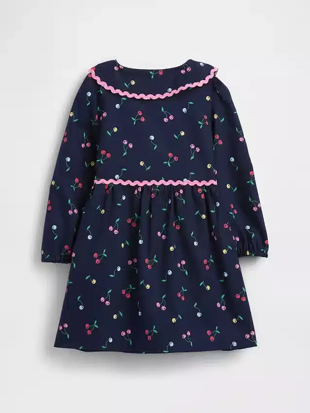 Vestido con cuello para bebés y niños pequeños
