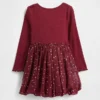 Vestido de burbujas de materiales mixtos para bebés y niños pequeños