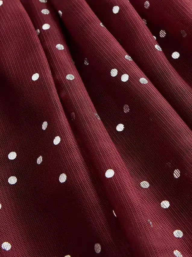 Vestido de burbujas de materiales mixtos para bebés y niños pequeños