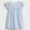 Vestido de cuadros vichy con ojales para bebés y niños pequeños