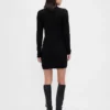 Vestido de jerséu de cuello alto CashSoft Pointelle