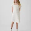 Vestido de jerséu de ganchillo para niños