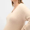 Vestido de jerséu premamá CashSoft con cuello en V