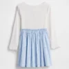 Vestido de mezcla de telas para bebés y niños pequeños