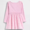 Vestido de mezcla de telas para bebés y niños pequeños