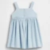 Vestido de mezclilla con moño para bebés y niños