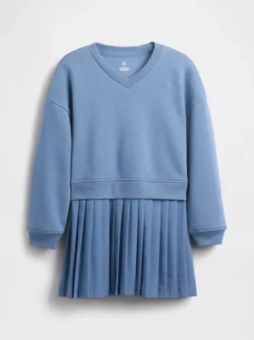 Vestido de sudadera plisado Vintagesoft para niños