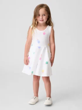 Vestido de tirantes con vuelo para bebés y niños, combinable