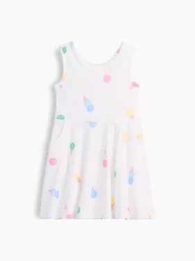 Vestido de tirantes con vuelo para bebés y niños, combinable