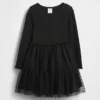 Vestido de tul con mezcla de materiales para bebés y niños pequeños