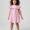 Vestido floral con volantes para bebés y niños pequeños
