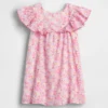 Vestido floral con volantes para bebés y niños pequeños