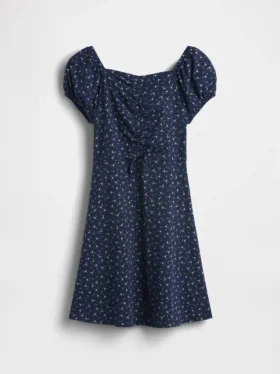 Vestido infantil con fruncidos
