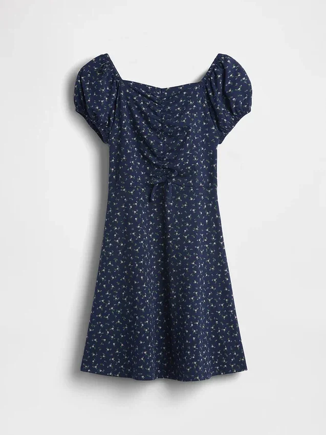 Vestido infantil con fruncidos