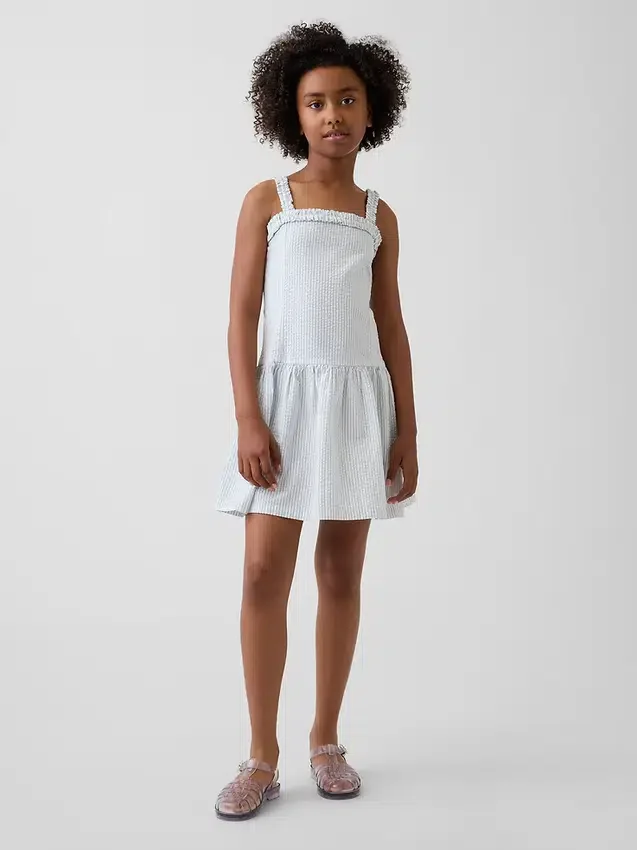 Vestido infantil de cintura baja