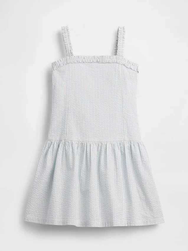 Vestido infantil de cintura baja