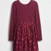 Vestido infantil de materiales mixtos
