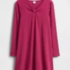 Vestido infantil de punto acanalado con moño