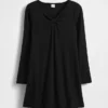 Vestido infantil de punto acanalado con moño