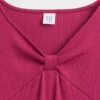 Vestido infantil de punto acanalado con moño