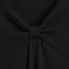 Vestido infantil de punto acanalado con moño