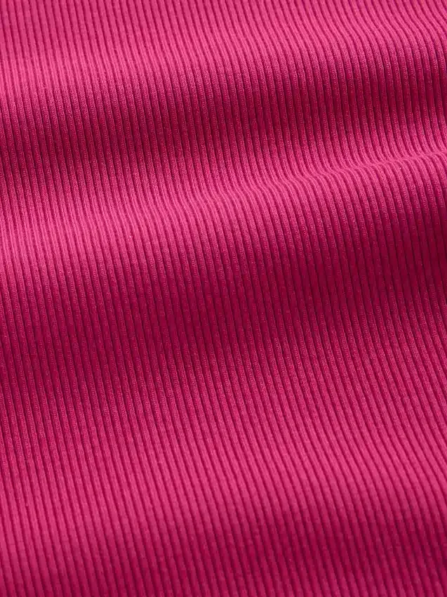 Vestido infantil de punto acanalado con moño