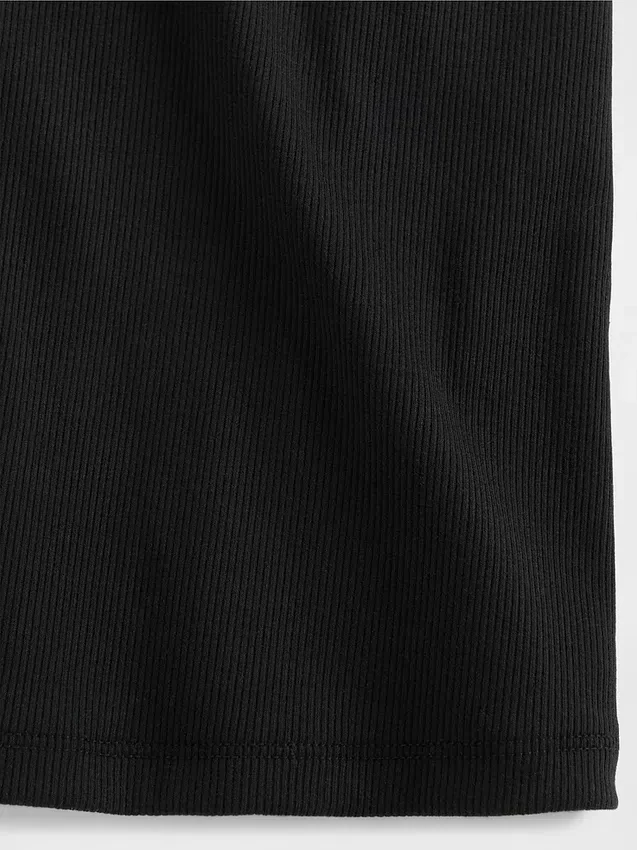 Vestido infantil de punto acanalado con moño