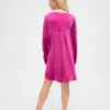 Vestido infantil de terciopelo con corte imperio