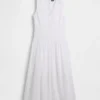Vestido largo de cintura baja con ojales