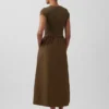 Vestido largo moderno de mezcla de telas
