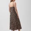 Vestido lencero midi con estampado de cebra