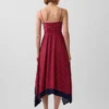 Vestido midi a rayas estilo pañuelo