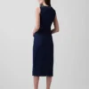 Vestido midi ajustado de mezclilla