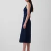Vestido midi ajustado de mezclilla