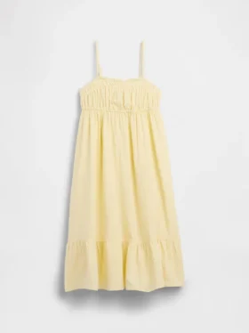 Vestido midi de gasa de algodón para niñas