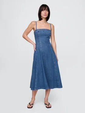 Vestido midi de mezclilla