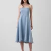 Vestido midi de mezclilla
