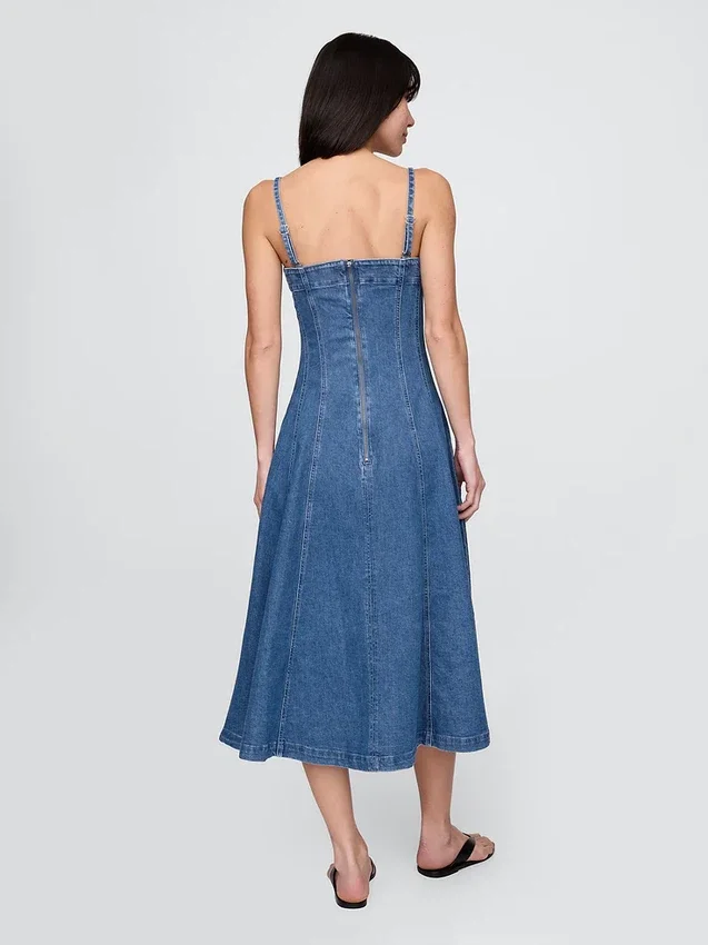 Vestido midi de mezclilla