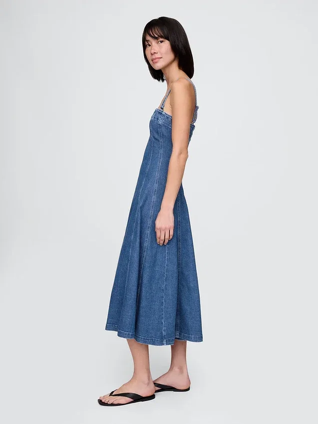 Vestido midi de mezclilla