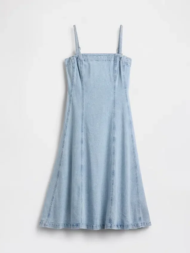 Vestido midi de mezclilla