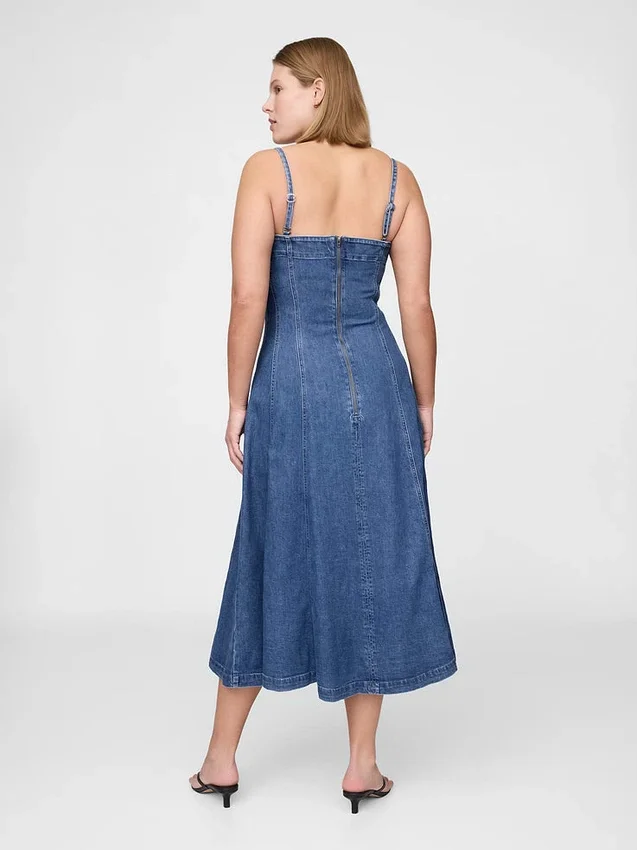 Vestido midi de mezclilla