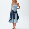 Vestido midi de mezclilla
