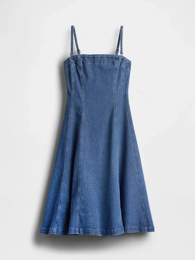 Vestido midi de mezclilla