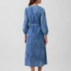 Vestido midi de mezclilla con cintura de piezas