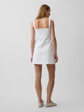 Vestido mini con paneles de mezclilla